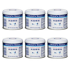 Ohta's Isan antacid herbal powder can seen from top for quick heartburn relief after meals.