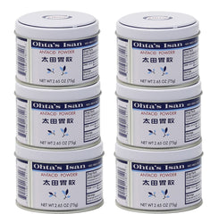 Ohta's Isan Antacid Powder six-can packaging highlights convenience.