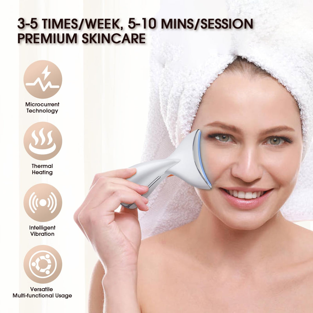 Okahila Face & Neck Massager with red light therapy for skin rejuvenation