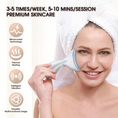 Okahila Face & Neck Massager with red light therapy for skin rejuvenation