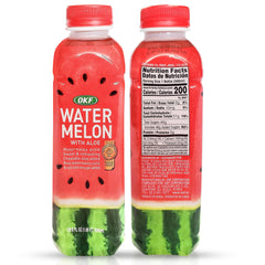OKF Watermelon with Aloe Vera bottle side view emphasizes slim design