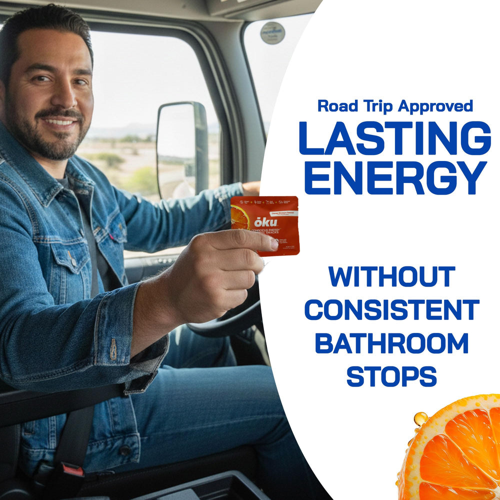 OKU functional energy chews resealable bag keeps gummies fresh.