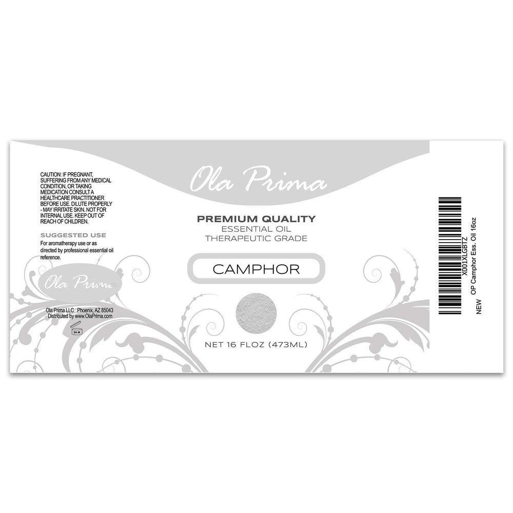 Ola Prima Camphor oil in amber bottle preserves potency and freshness.