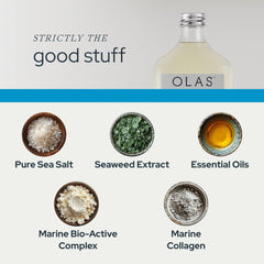 Olas sea salt mineral-rich blend supports gentle mouth balance.