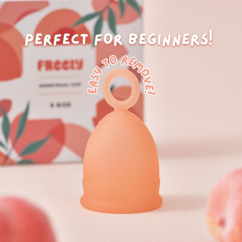 Oldam Freely menstrual cup provides leak protection up to 12 hours