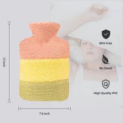OliviaLiving hot water bottle used as a hot compress for muscle relief.