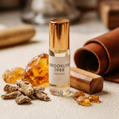 Olivine Atelier Brooklyn 1988 notes close-up reveal Amber Blanc and Orris depth