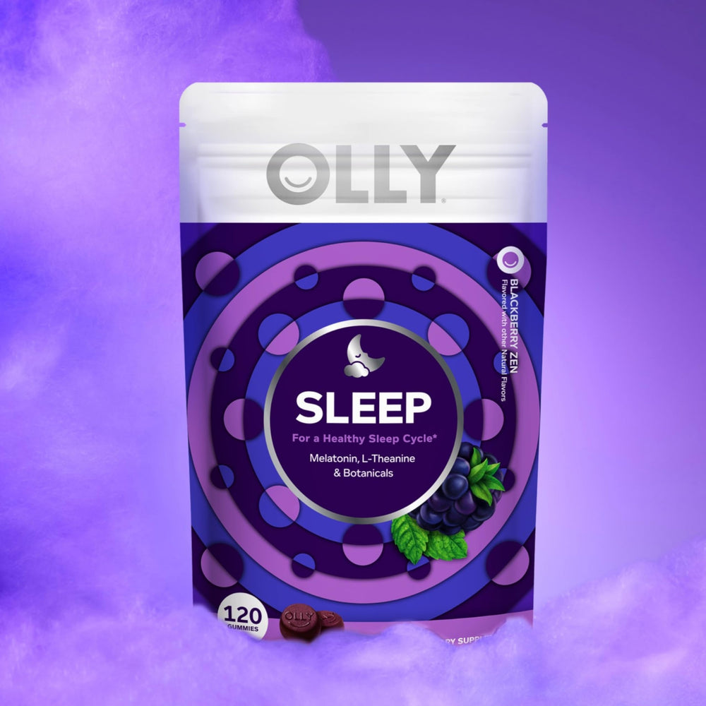 Gummies showcase blackberry flavor with a hint of mint for bedtime