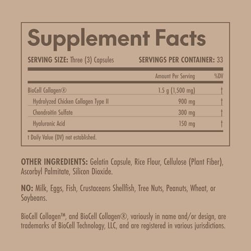 BioCell Collagen II capsules for healthy hair and nails.