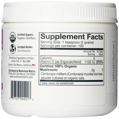 Om Mushroom Superfood Cordyceps powder pour for quick mix and daily vitality