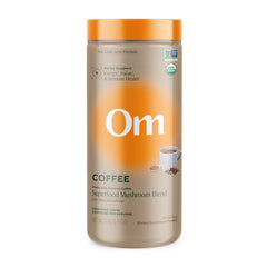 OM Mushroom Superfood instant coffee with Lion's Mane and Cordyceps for focused energy.