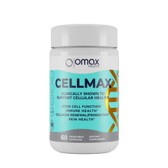 Omax3 Cellmax bottle front highlighting PolySea seaweed extract for healthy aging