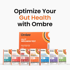 Ombre Metabolic Booster Probiotic vegan label highlights plant based wellness.