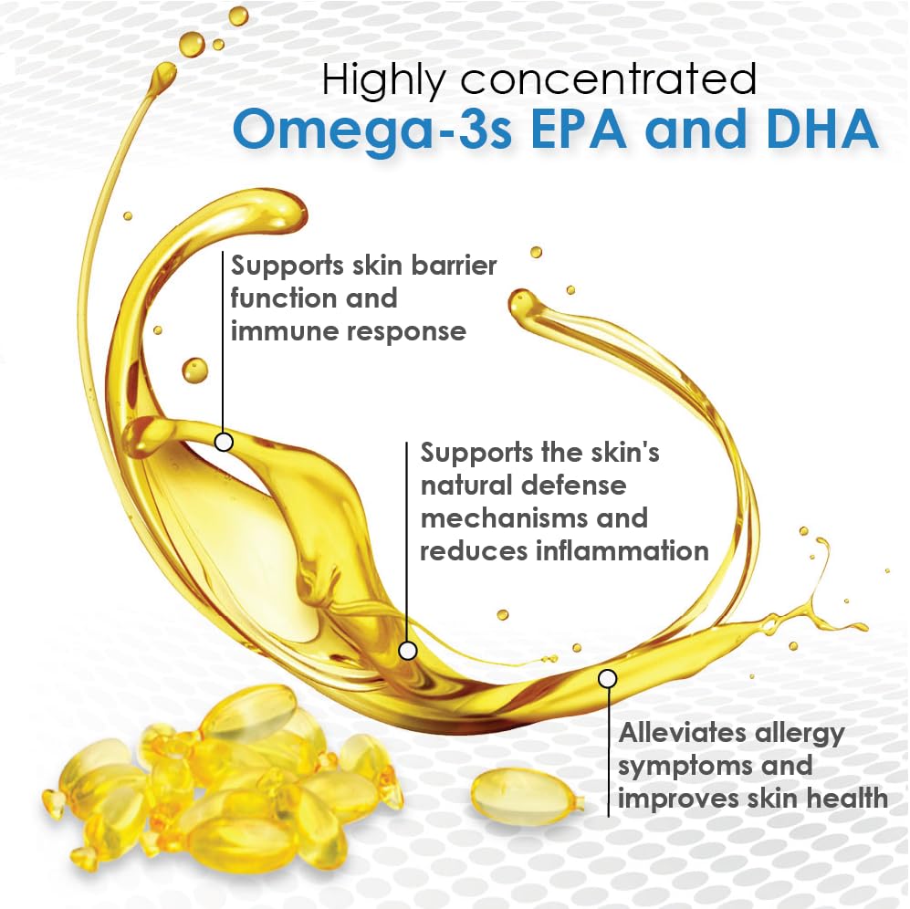 Omega Caps HP SnipTips dog enjoying a meal with omega-rich supplementation.