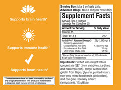 OmegaBrite 7010MD capsules close-up show omega-3-rich content for heart and mood support.