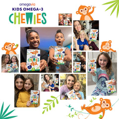 OmegaVia Kids Omega-3 Gummies third-party tested seal close-up