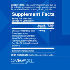 OmegaXL bottle packaging front view shows clear quality.