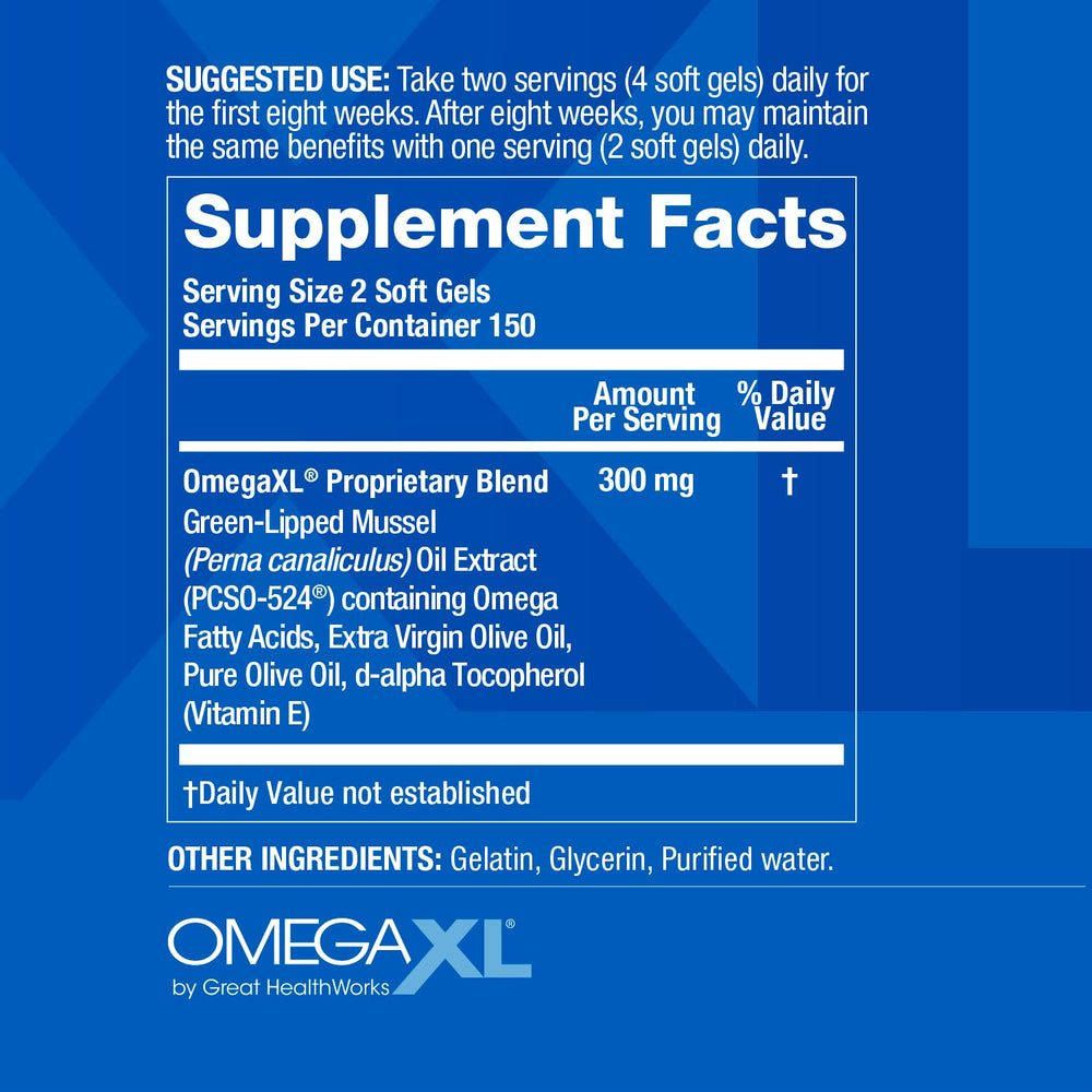 OmegaXL gluten-free symbol indicating allergen-friendly supplement.