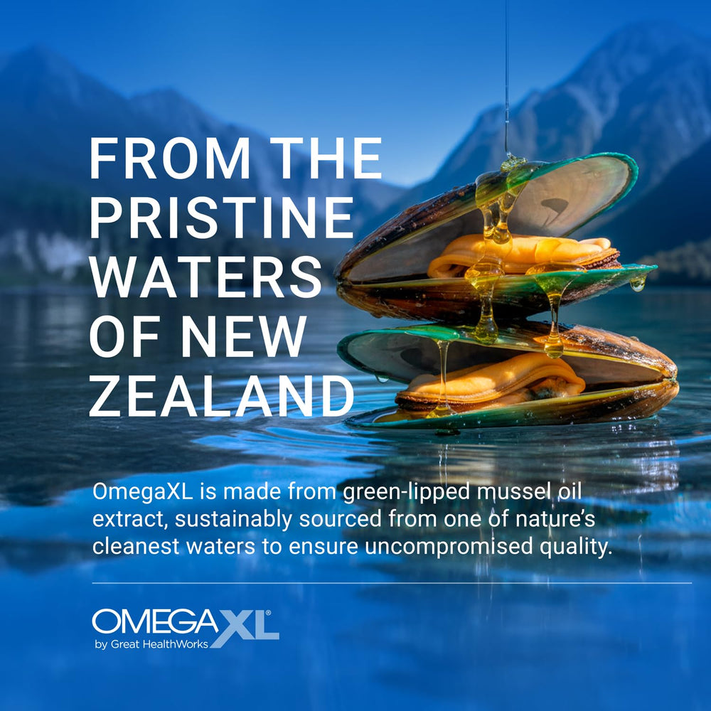 OmegaXL softgels with no fishy aftertaste feature demonstrated.