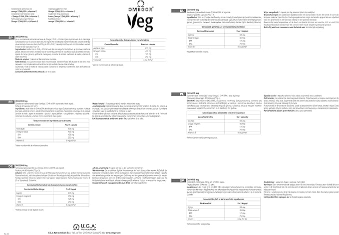 OMEGOR Veg blister packaging preserving capsule freshness and integrity