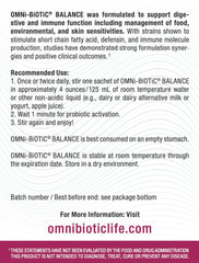 OMNi BiOTiC Balance shelf-stable packaging ready for travel