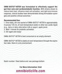 OMNi BiOTiC Hetox capsules ready to take suggest a portable routine for busy days