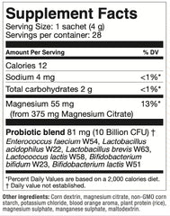 OMNi-BiOTiC Power daily-dose sachet in a portable package for an active lifestyle.