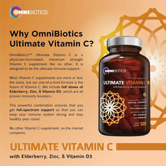 OmniBiotics vegan tablets bottle label showing 120 count
