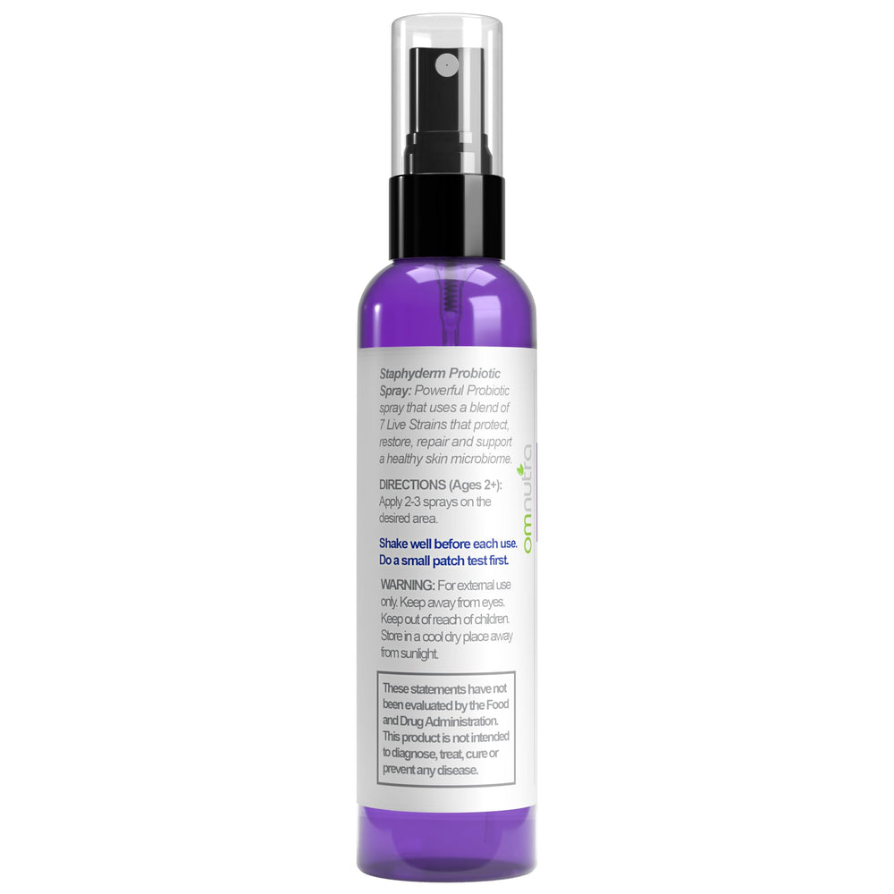 OmNutra Staphyderm skin application close-up highlights gentle topical care.