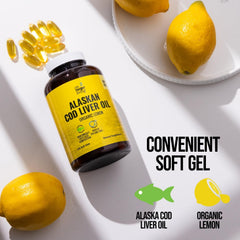 On Target Living omega-3 DHA/EPA rich cod liver oil capsules for daily wellness.