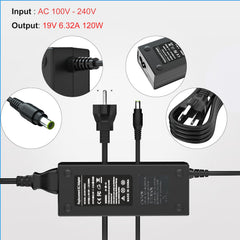 Onadrive 120W charger side view with connector; broad compatibility across Inogen One models.