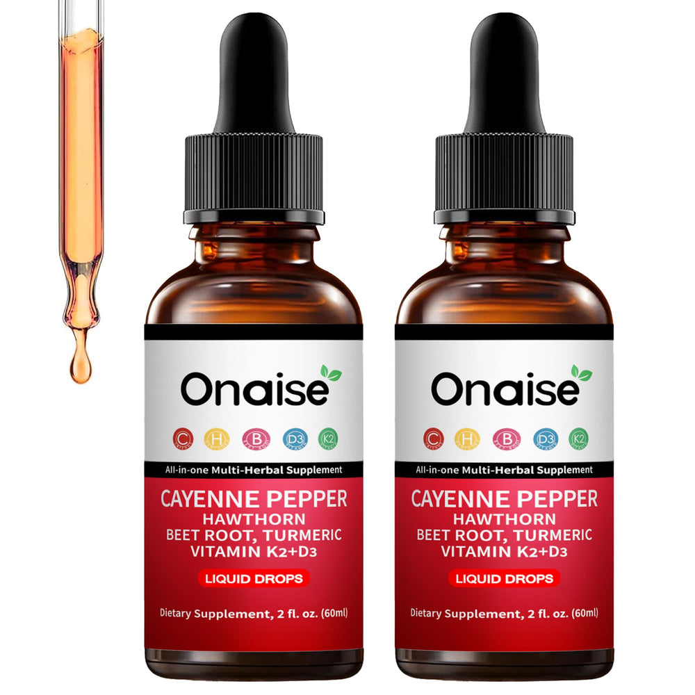 ONAISE Cayenne Drops bottle front view for convenient daily use