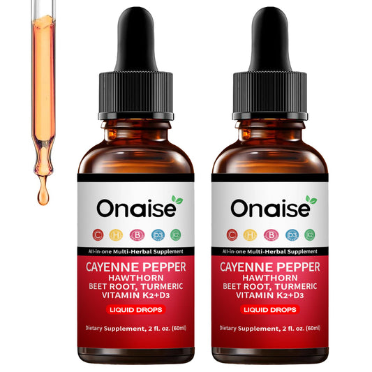 ONAISE Cayenne Drops bottle front view for convenient daily use
