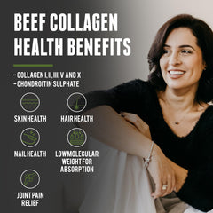 One Earth Health collagen scoop ready to mix into beverages.