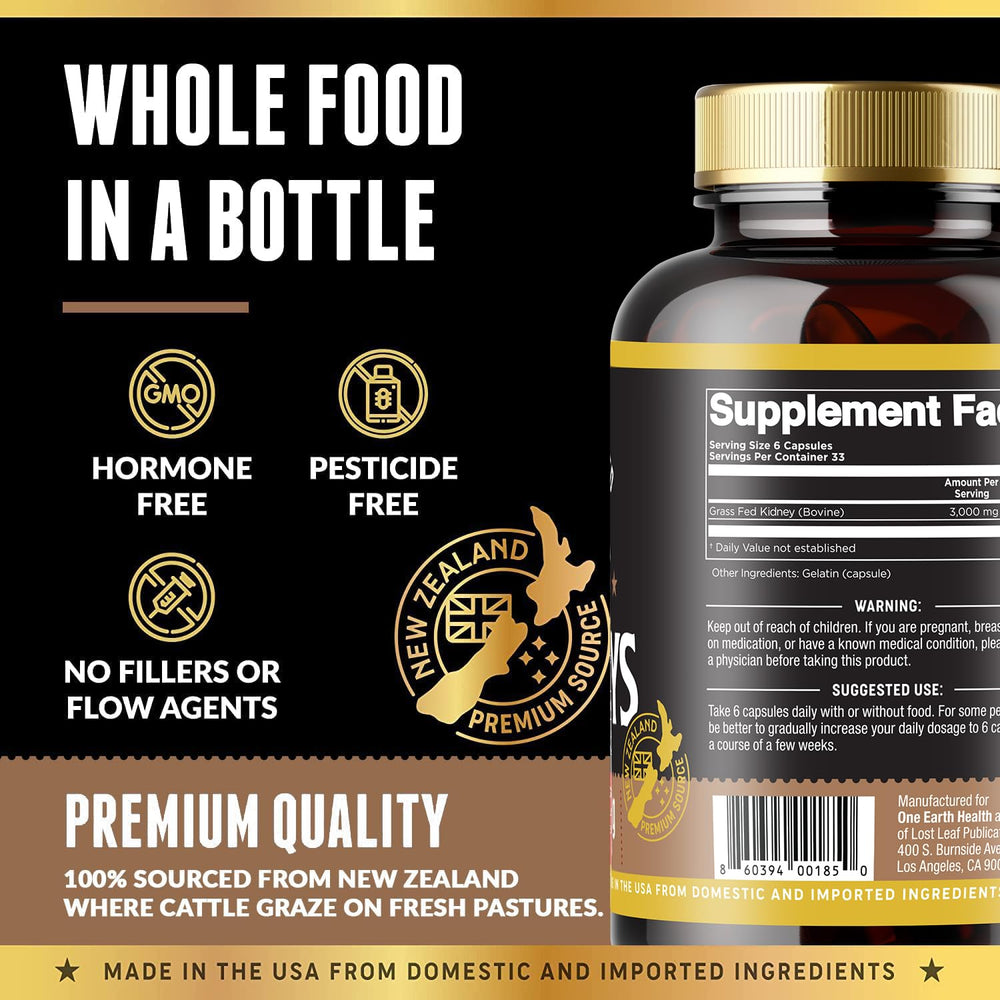 One Earth Health New Zealand pasture bottle emphasizes pesticide-free sourcing
