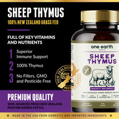 One Earth Health thymus gland source NZ — premium immune-support ingredient.