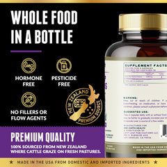 One Earth Health thymus purity label — no fillers, hormone-free formula.