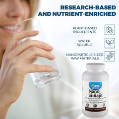 Person adding One Planet Nutrition Nano Shilajit to morning routine for daily wellness.