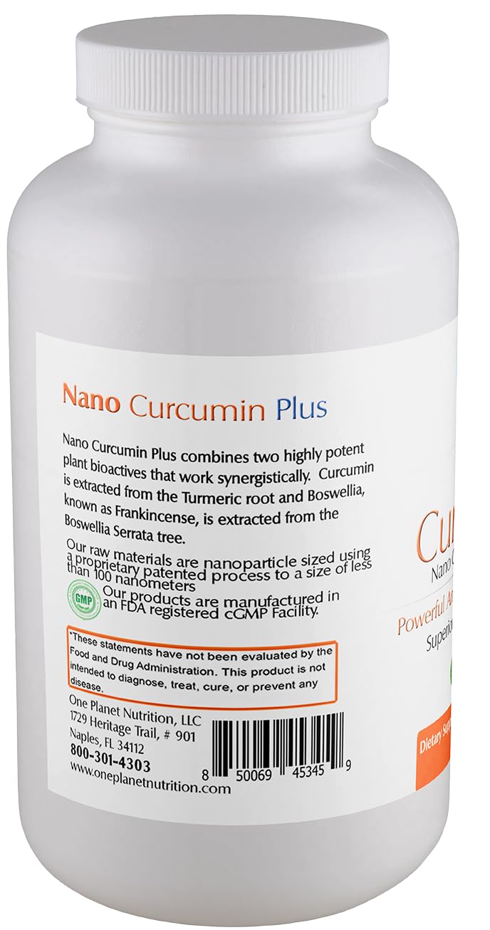 Ingredient-blend image for Nano Curcumin Plus highlights Nano Boswellia Serrata synergy.