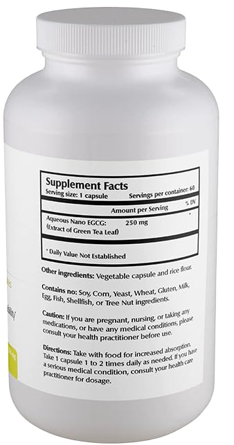 One Planet Nutrition Nano EGCG capsules showcasing vegan, non-GMO formulation.