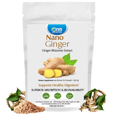 One Planet Nutrition nano ginger bottle—convenient daily use with fast absorption.