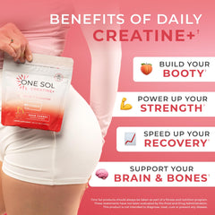 Unflavored One Sol Creatine dissolving easily into any drink.