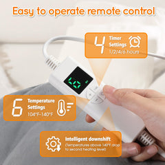 OneAmg digital-control panel demonstrates 6 temperature levels for customizable warmth.