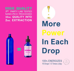 ONETHEFUEL Wonder Femme ingredients list featuring 17 adaptogens for balance.