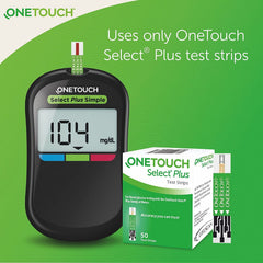 Green ONETOUCH glucometer ready for daily use at home