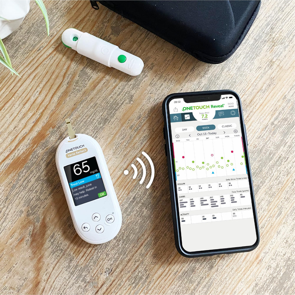 OneTouch LifeScan branding on packaging reinforces proven diabetes care.