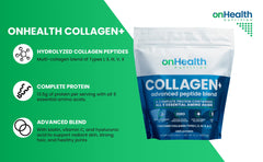 onhealth collagen powder scoop ready for daily protein boost