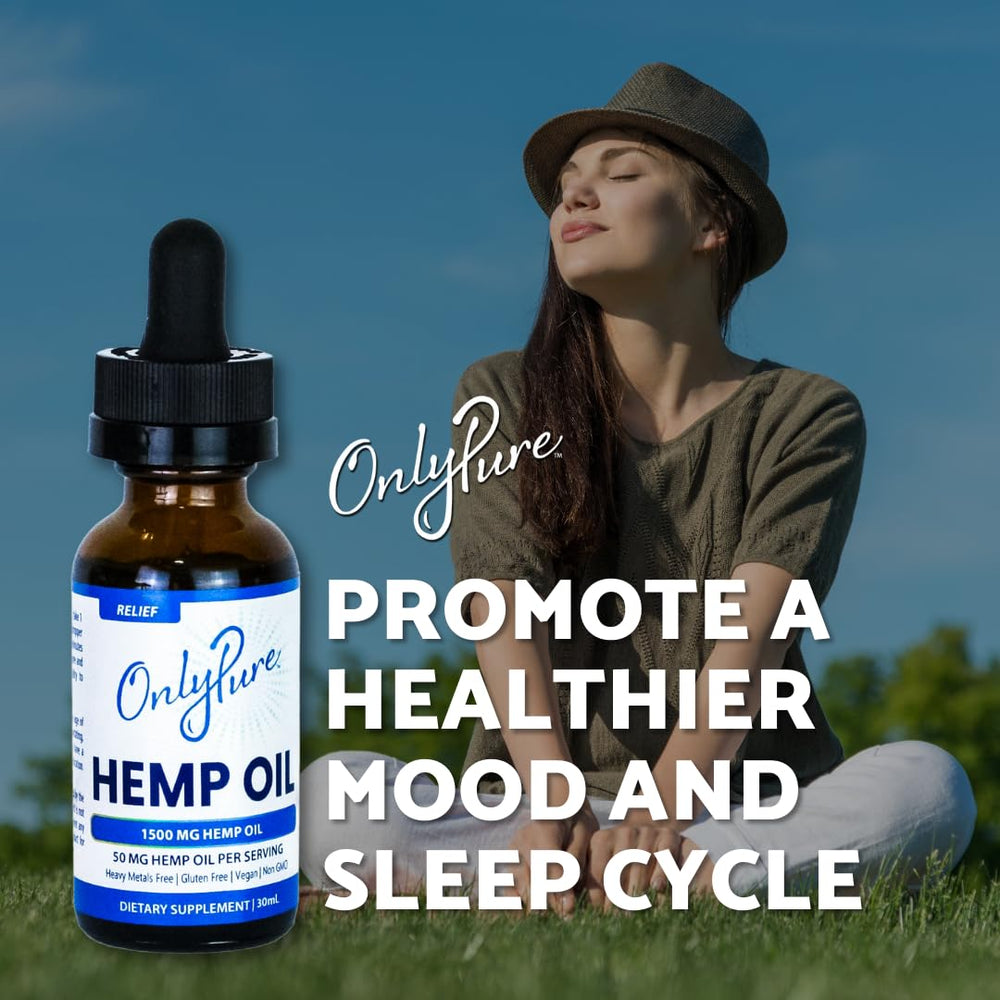 OnlyPure relief bottle beside Colorado map signals US-grown ingredients