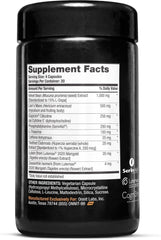ONNIT Alpha Brain Black Label label highlights non-GMO testing and IGENTM certification.