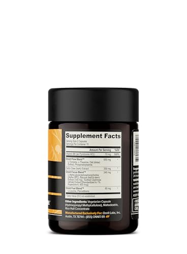 Alpha Brain capsules closeup highlighting caffeine-free cognitive support.